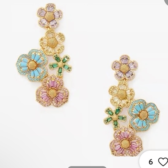 kate spade Jewelry - Kate Spade Fleurette Statement Earrings